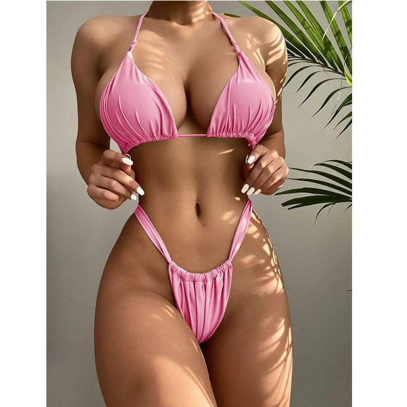 Split bikini swimsuit