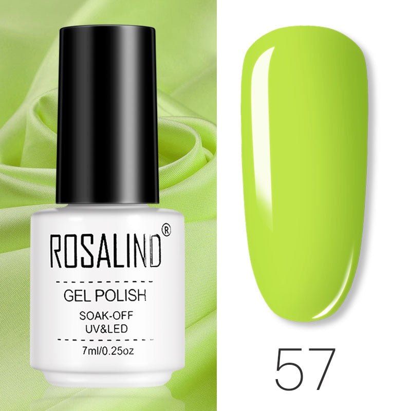 ROSALIND Gel Polish Set Manicure for Nails Semi Permanent Vernis top coat UV LED Gel Varnish Soak Off Nail Art Gel Nail Polish