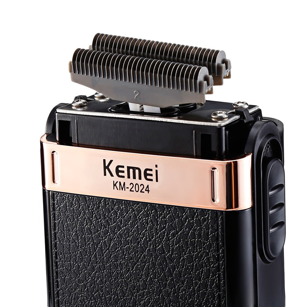 KM -2024 New USB Charging Reciprocating Double Mesh Razor Gold and Silver Knife Mesh Full Body Water Wash