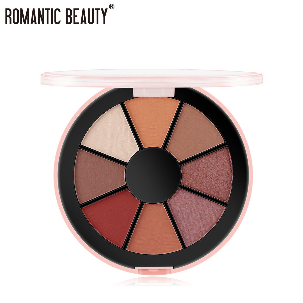 Romantic Beauty 8 Color Round Palette Eyeshadow Pearlescent Matte Eyeshadow Palette