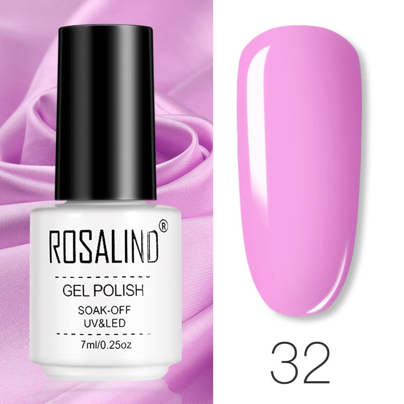 ROSALIND Gel Polish Set Manicure for Nails Semi Permanent Vernis top coat UV LED Gel Varnish Soak Off Nail Art Gel Nail Polish