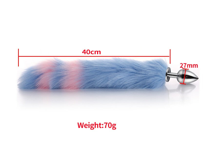 Erotic Ear Hairpin Posterior Anal Plugs Female Apparatus Sex Toys SM Metal Erotic Set Fox Tail 4 Pcs Set