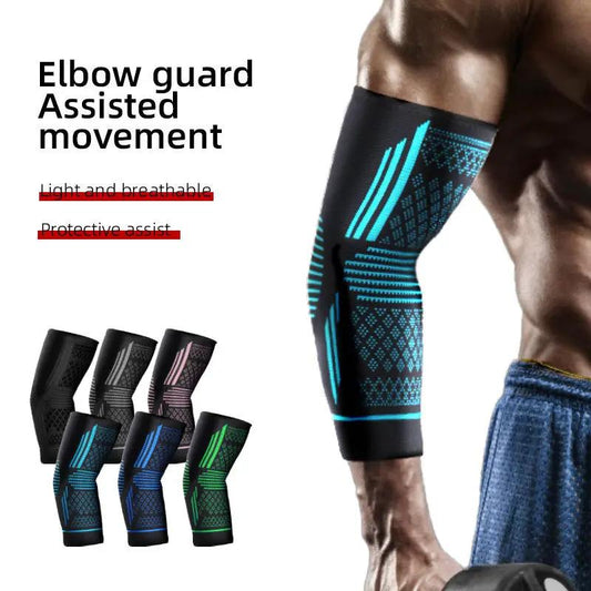 Sports elbow protection with four-way elastic pressure knitted breathable nylon elbow protection by Oz-Direct.com