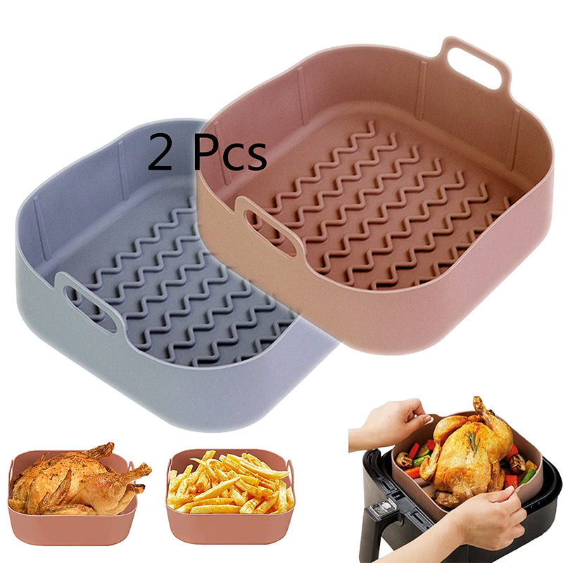 Air Fryer Accessories Air Fryer Silicone Pot Square Silicone Pot Holder Round Silicone Pot