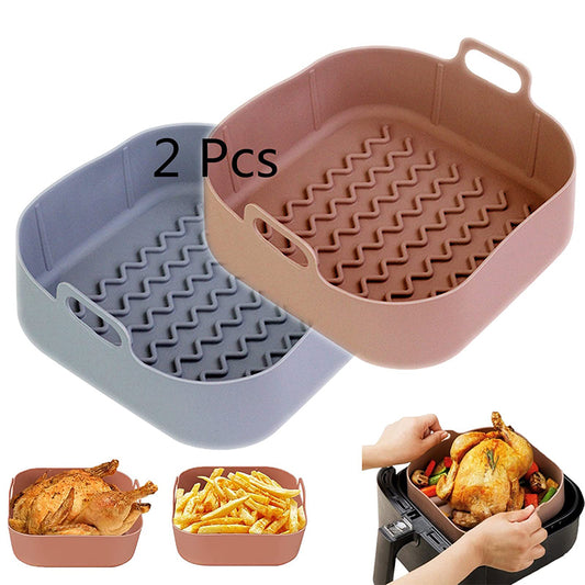 Air Fryer Accessories Air Fryer Silicone Pot Square Silicone Pot Holder Round Silicone Pot