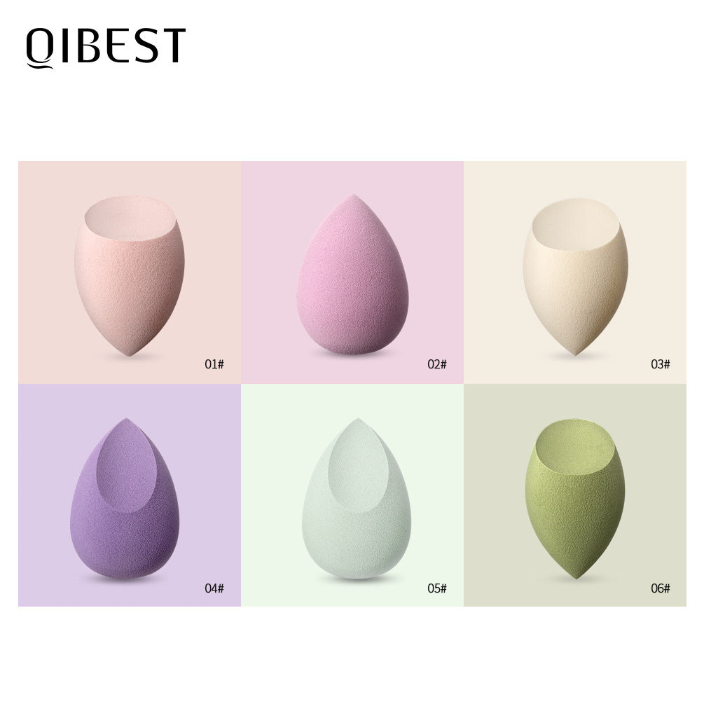 QIBEST Beauty Egg Sponge Puff Wet and Dry Do Not Eat Powder Beauty Egg Foundation Liquid Makeup Egg