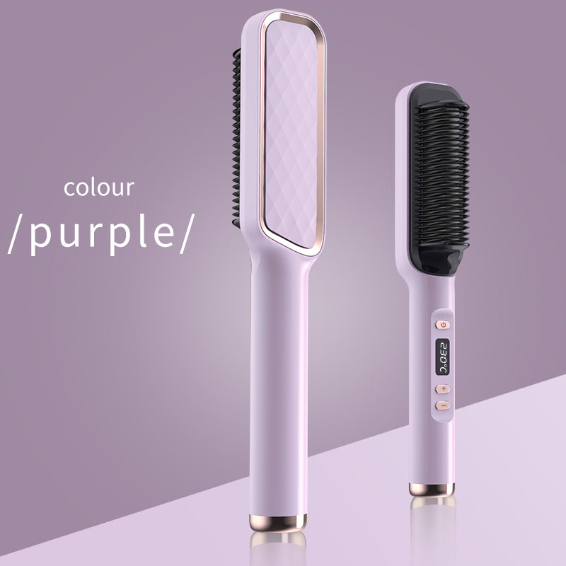 Straight Hair Comb, Lcd, Household Negative Ion Lazy Person Curling Stick, Dual Purpose Hair Salon, Electric Hair Straightener