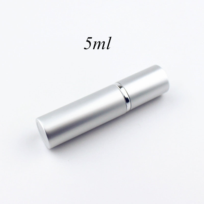 1PC 5ml Portable Mini Perfume Glass Bottle Travel Aluminum Spray Atomizer Empty Metal Parfume Atomiser Sprayer