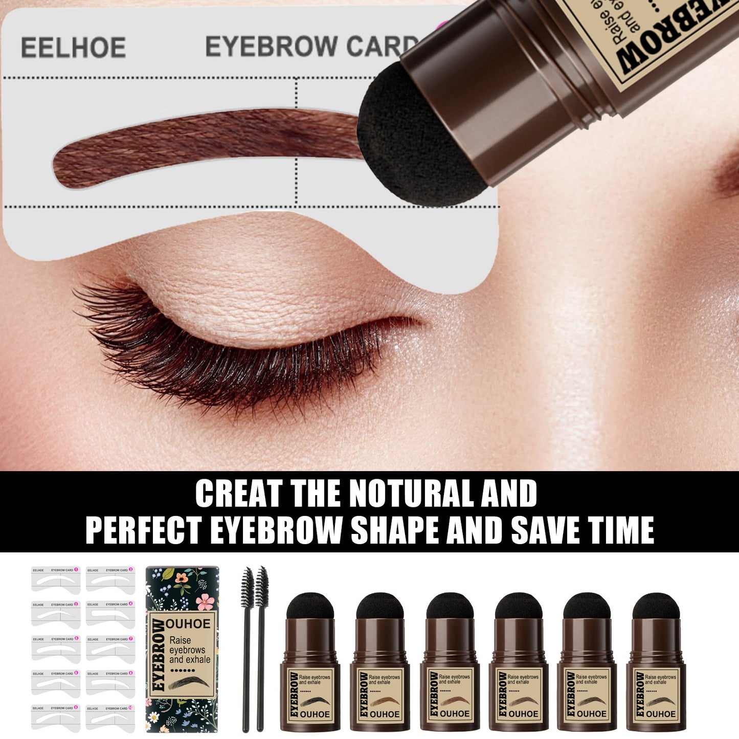 Seal Eyebrow Powder Stick Eyebrow Printing Thrush Lazy Hairline Repair Shadow Powder