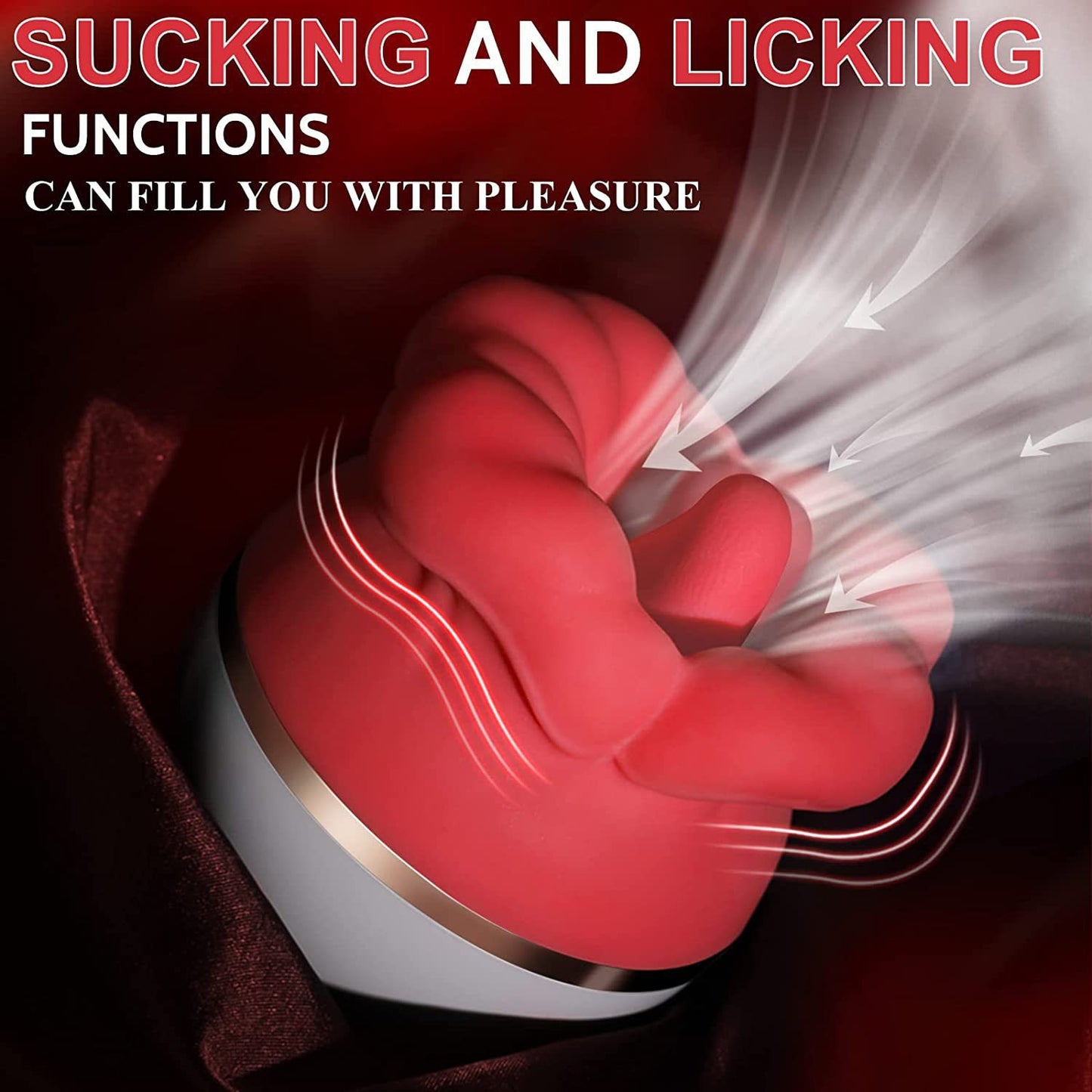 Full Automatic Tongue Sucking And Mouth Filling Female Masturbator Massager Rechargeable Fun Toy Vibrator Silicone