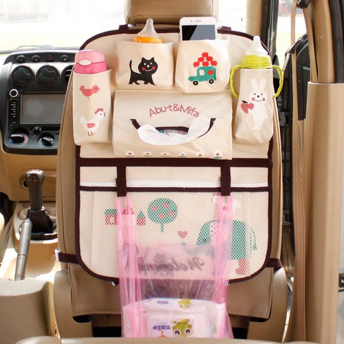 Cartoon diaper baby bag for mom, Car Seat Organizer Thermal Insulated, bolsas maternidade para bebe