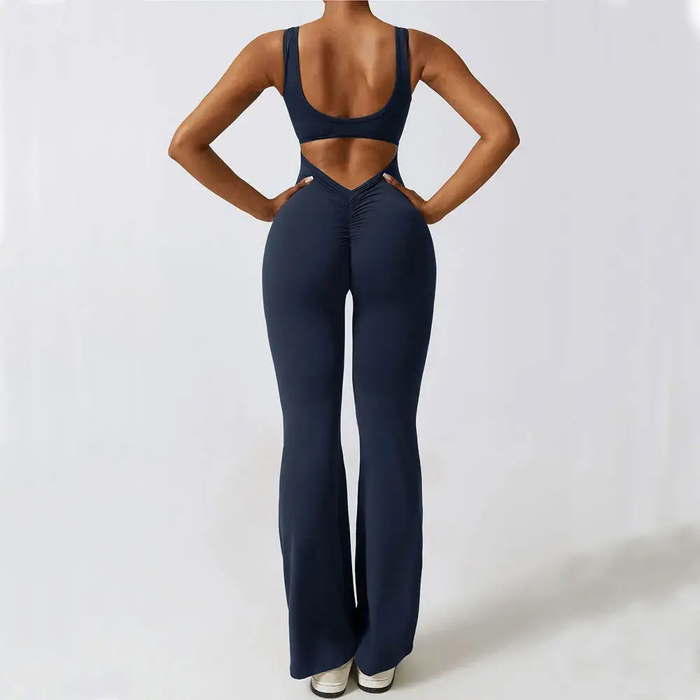 Sexy Push Up Flare Jumpsuit