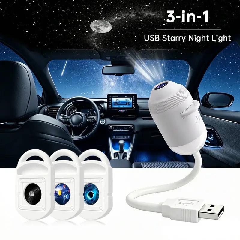 5D holographic galaxy & ocean projector 3-in-1 USB night light with 24 films by eprolo
