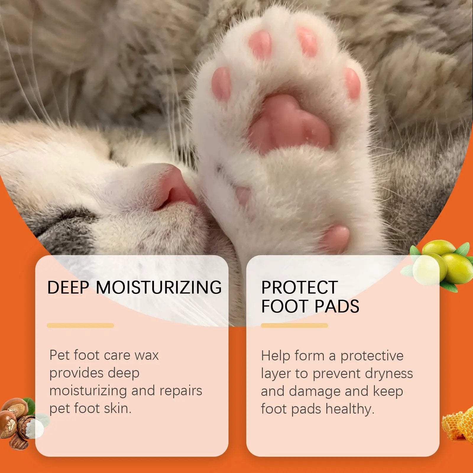 Yegbong Pet Paw Cream Stick by eprolo — two cat paws with pink pads