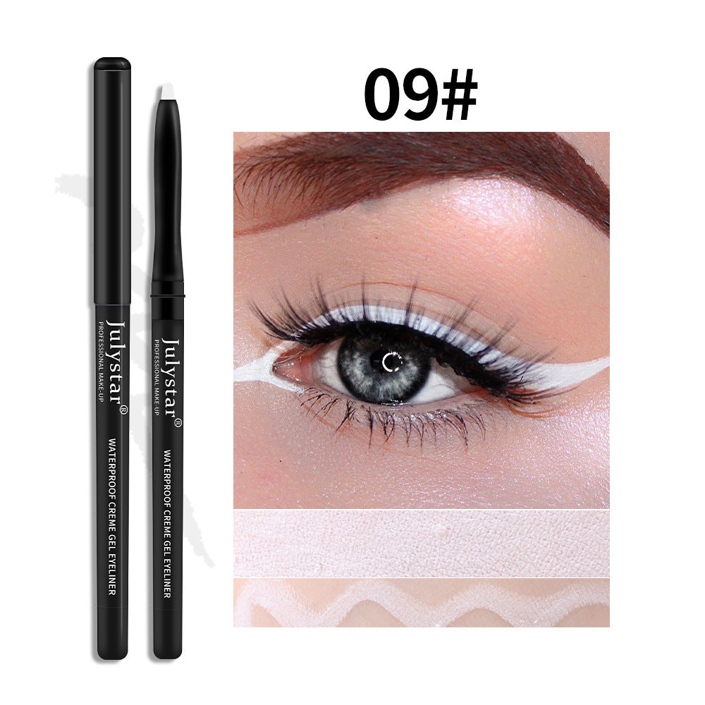 White Eyeliner Pencil Color Eyeliner Cream Not Easy To Smudge Waterproof Oil-Proof Slim Eyeliner Gel Pencil