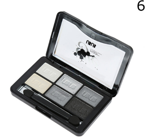 UBUB 6 Colors Roast Eye Shadow Powder Makeup Palette in Shimmer Metallic Glitter Cream Eyeshadow Palette