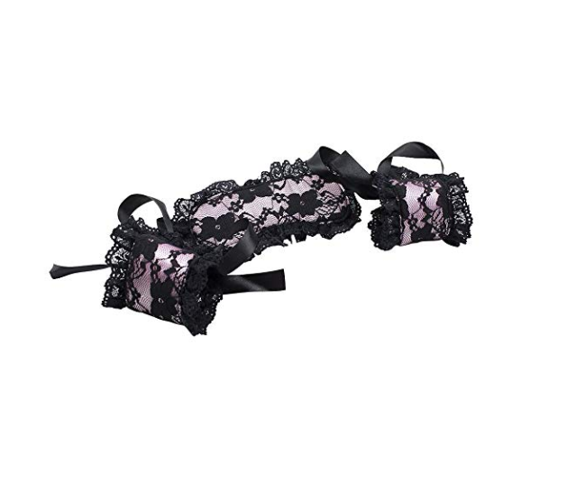 Adults Costume for Flirting Lace Blindfold and Handcuffs Set Party Role Play