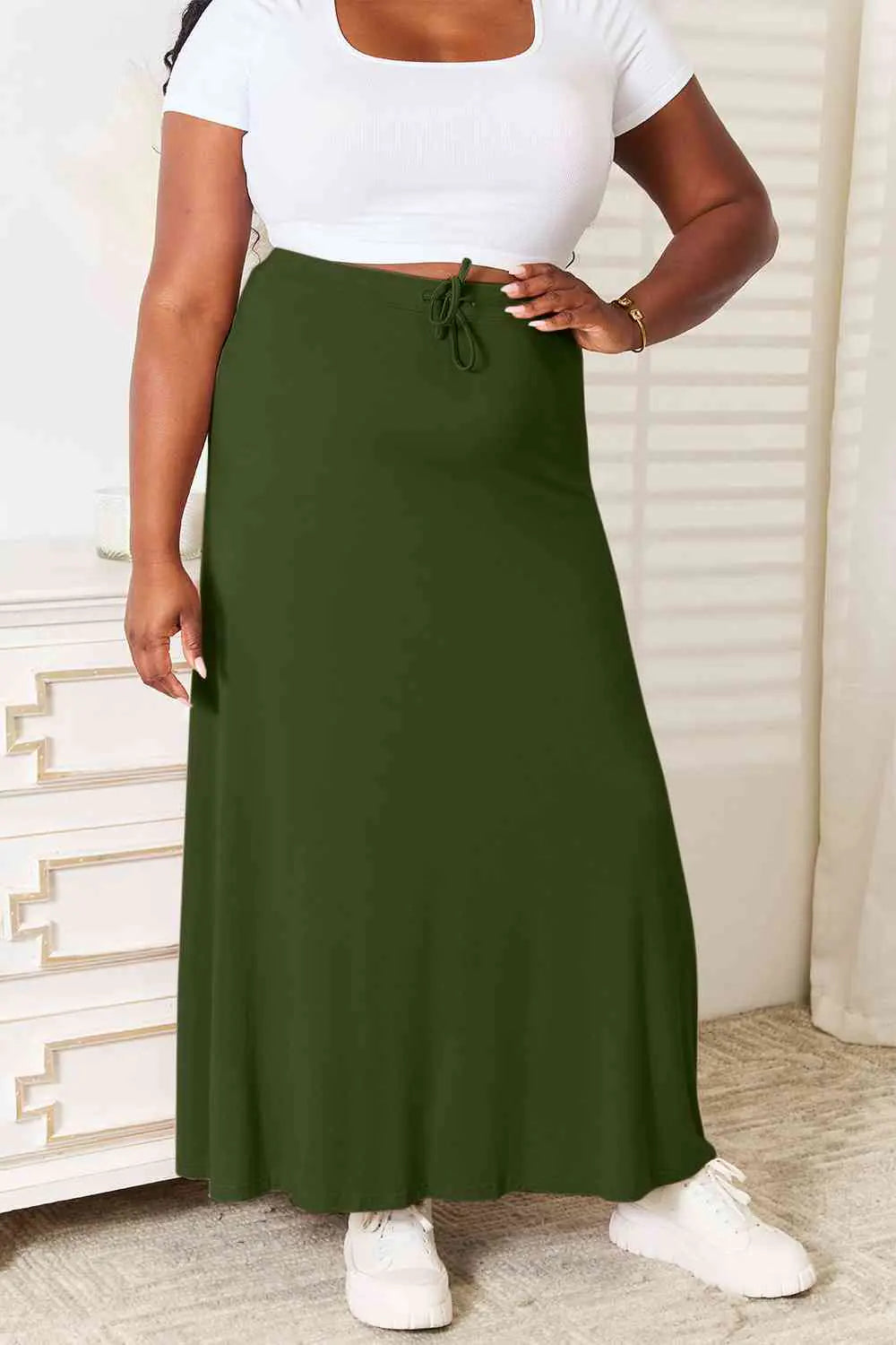 Full Size Soft Maxi Skirt