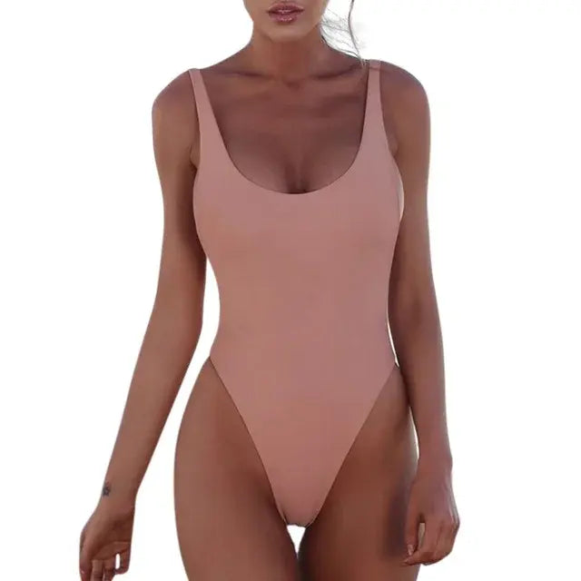 Chic Black Backless One Piece Swimsuit