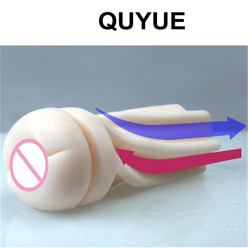 QUYUE Male Masturbator for man Sex toys for men Artificial Vagina real pussy Sex Products Masturbador masculino