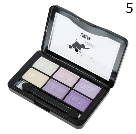 UBUB 6 Colors Roast Eye Shadow Powder Makeup Palette in Shimmer Metallic Glitter Cream Eyeshadow Palette