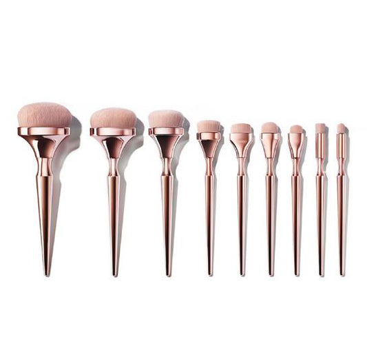 9 PCS Makeup Brushes Set Rose Golden Beauty Cosmetic Tool