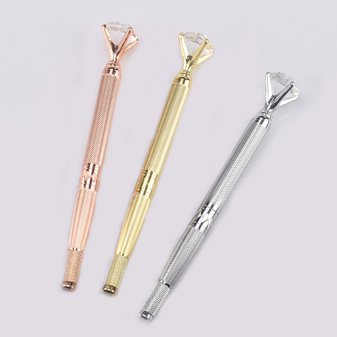 Eyebrow Manual Pen Microblading Tattoo Machine For Permanent Eyebrow Lip Embroidery Munsu Tebori With Crystal Diamond