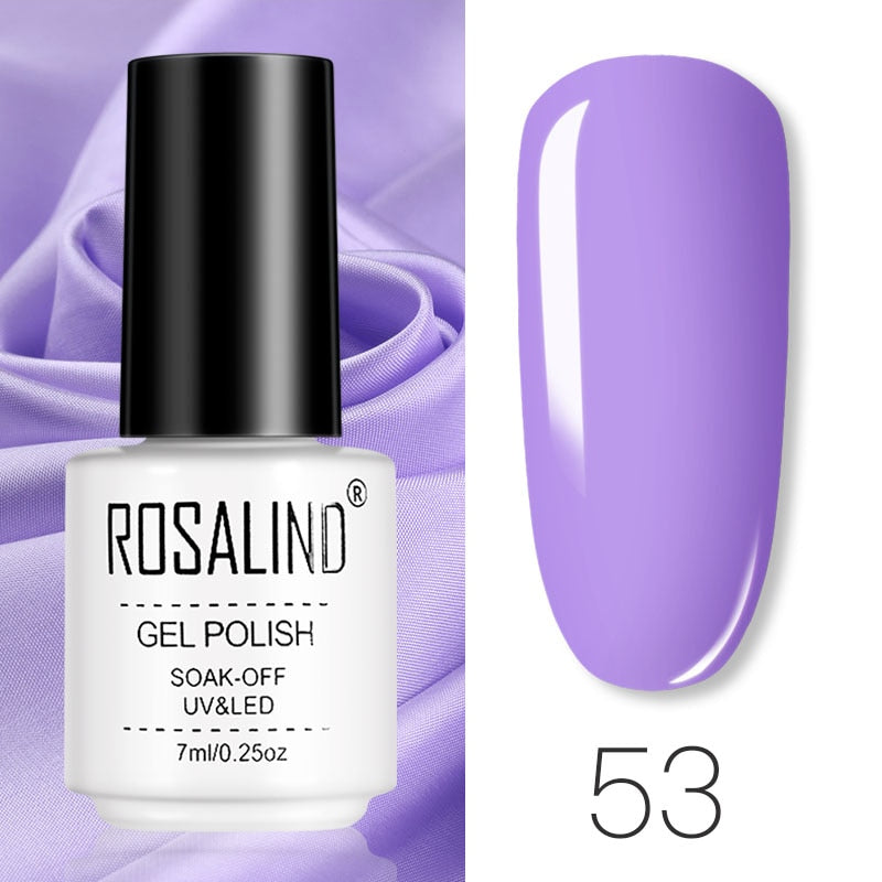 ROSALIND Gel Polish Set Manicure for Nails Semi Permanent Vernis top coat UV LED Gel Varnish Soak Off Nail Art Gel Nail Polish