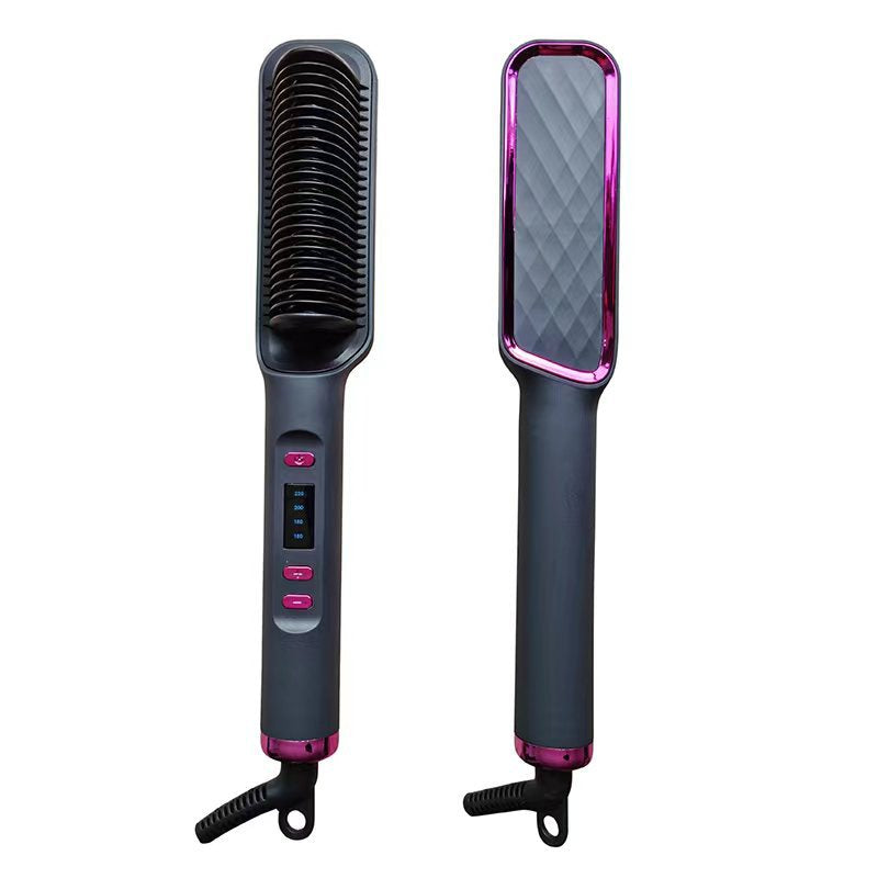 Straight Hair Comb, Lcd, Household Negative Ion Lazy Person Curling Stick, Dual Purpose Hair Salon, Electric Hair Straightener