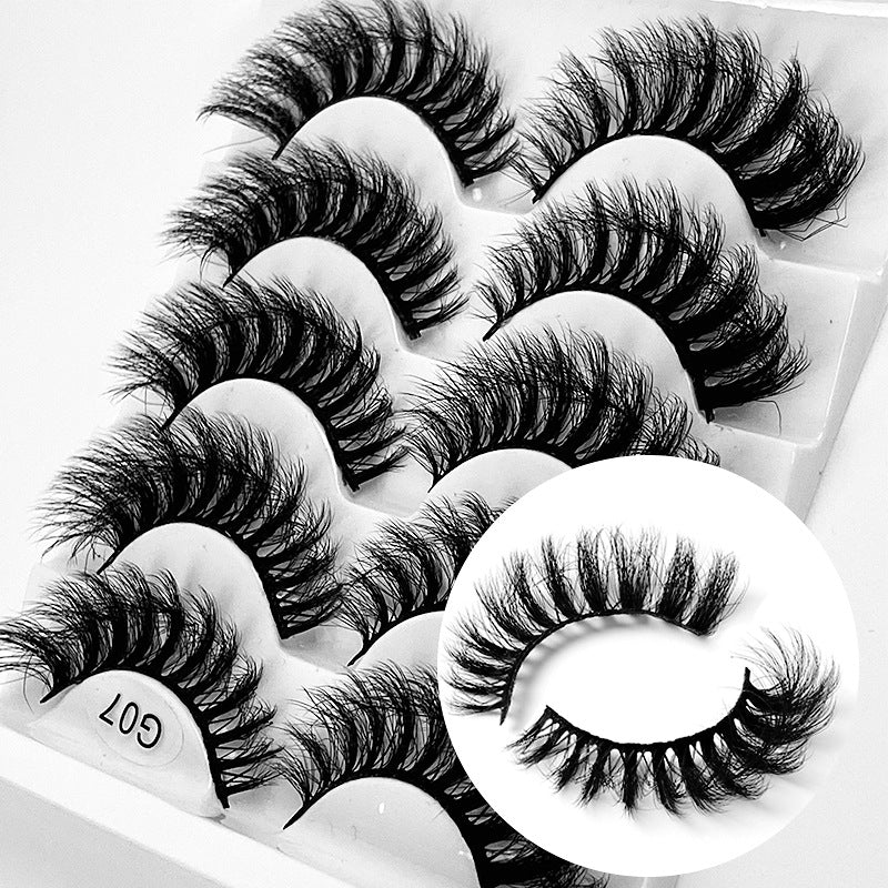 5 Pairs Of New Style Fake Eyelashes Of Fried Hair 8D FLUFFY