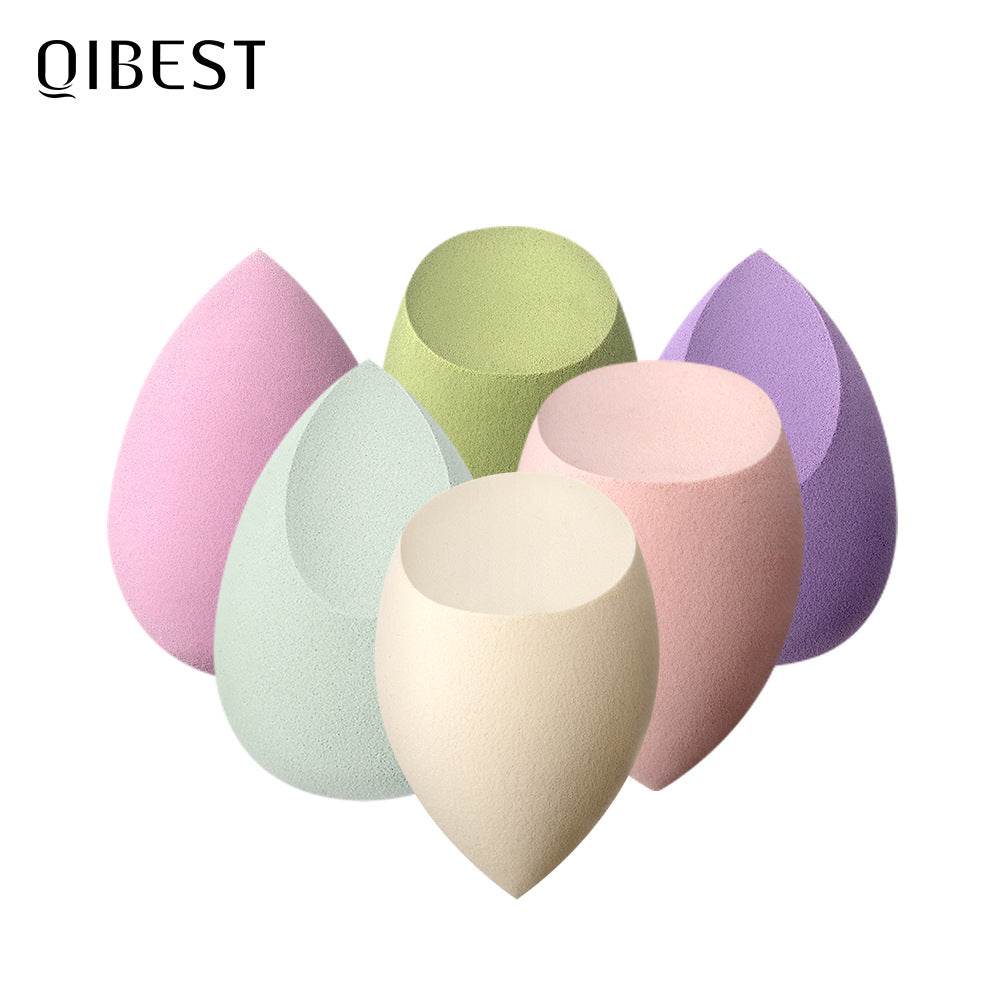 QIBEST Beauty Egg Sponge Puff Wet and Dry Do Not Eat Powder Beauty Egg Foundation Liquid Makeup Egg