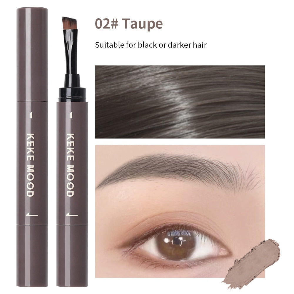 Waterproof Brown Grey Eyebrow Dyeing Cream Pencil Natural Lasting Non-smudge Setting Dye Eye Brow Pen with Brush Makeup Cosmetic