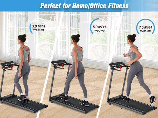 NEW Folding Treadmills Walking Pad Treadmill for Home Office -2.5HP Walking Treadmill with Incline Bluetooth Speaker!