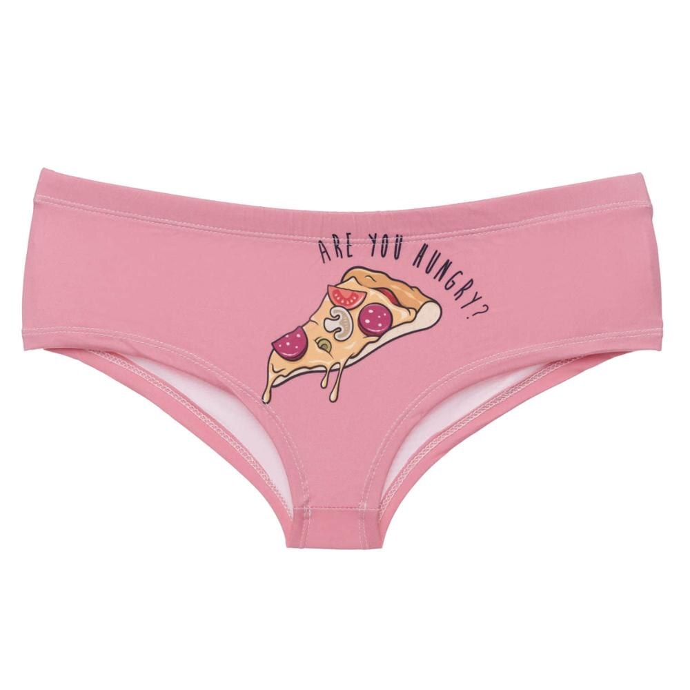 Funny Cartoon Sexual Pattern Lady Briefs Pizza Cookie Taco Lawn Mower Printing Women Panties Sexy Words Female Underwear