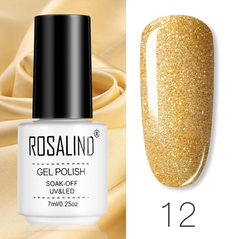 ROSALIND Gel Polish Set Manicure for Nails Semi Permanent Vernis top coat UV LED Gel Varnish Soak Off Nail Art Gel Nail Polish