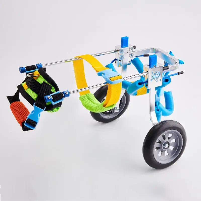 Dog wheelchair by eprolo with colorful nylon straps and two wheels
