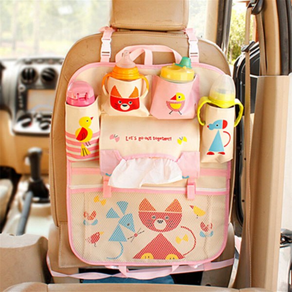 Cartoon diaper baby bag for mom, Car Seat Organizer Thermal Insulated, bolsas maternidade para bebe