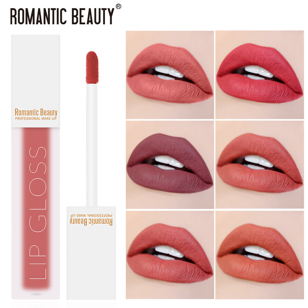 Romantic Beauty Velvet Matte Lip Glaze Non-Stick Lip Gloss