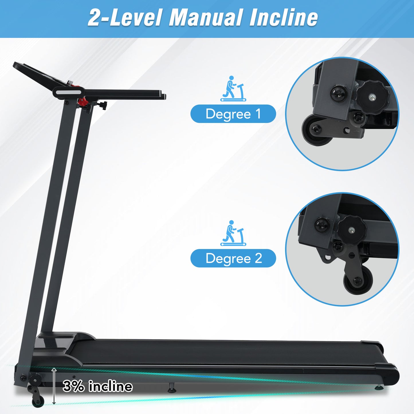 NEW Folding Treadmills Walking Pad Treadmill for Home Office -2.5HP Walking Treadmill with Incline Bluetooth Speaker!