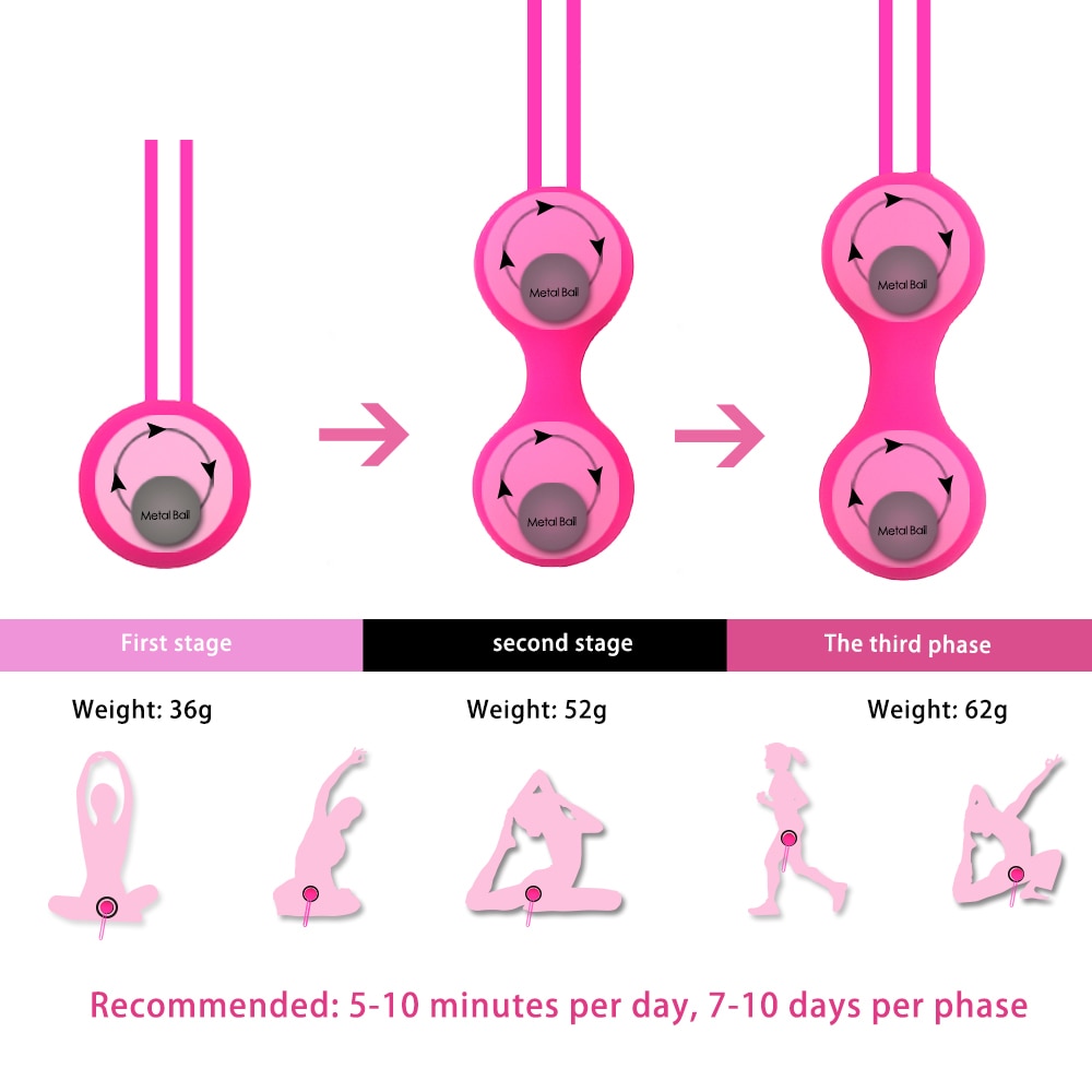 Kegel Balls Ben wa ball Silicone Vaginal Tighten Exercise Machine Smart Ball Geisha Ball Female Masturbation Sex Toys for Women