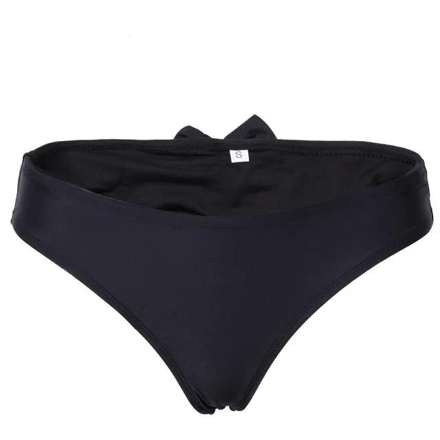 Womens black Brazilian bowknot bikini bottom by eprolo, size S