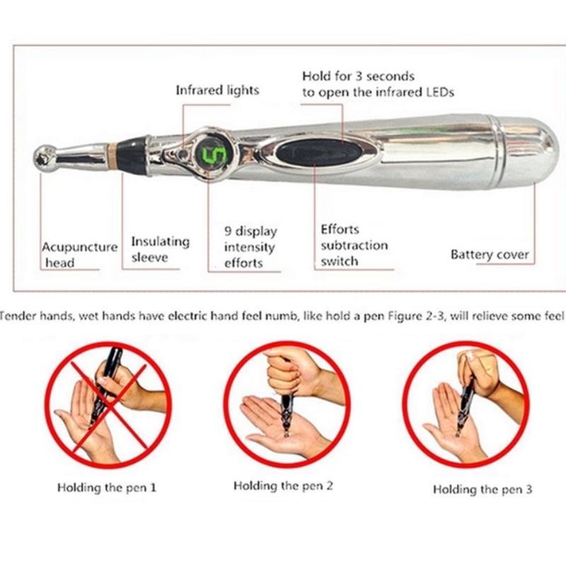 Care Electric Meridians Laser Acupuncture Magnet Therapy Instrument Massage Meridian Energy Pen Massager Facial Care Tool