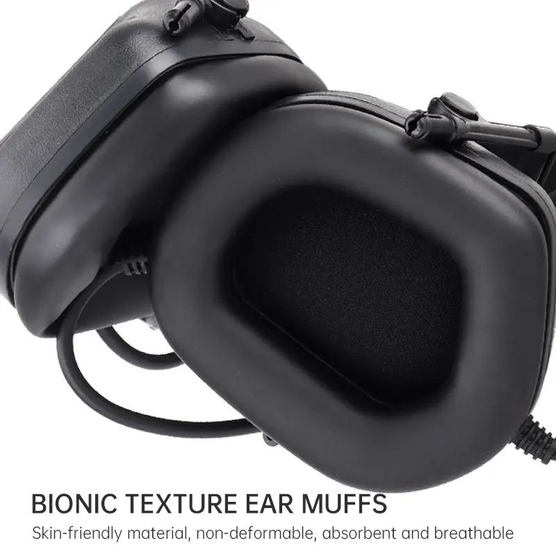 eprolo Tactical Mobile Phone Headset with black over-ear cushioned ear muffs