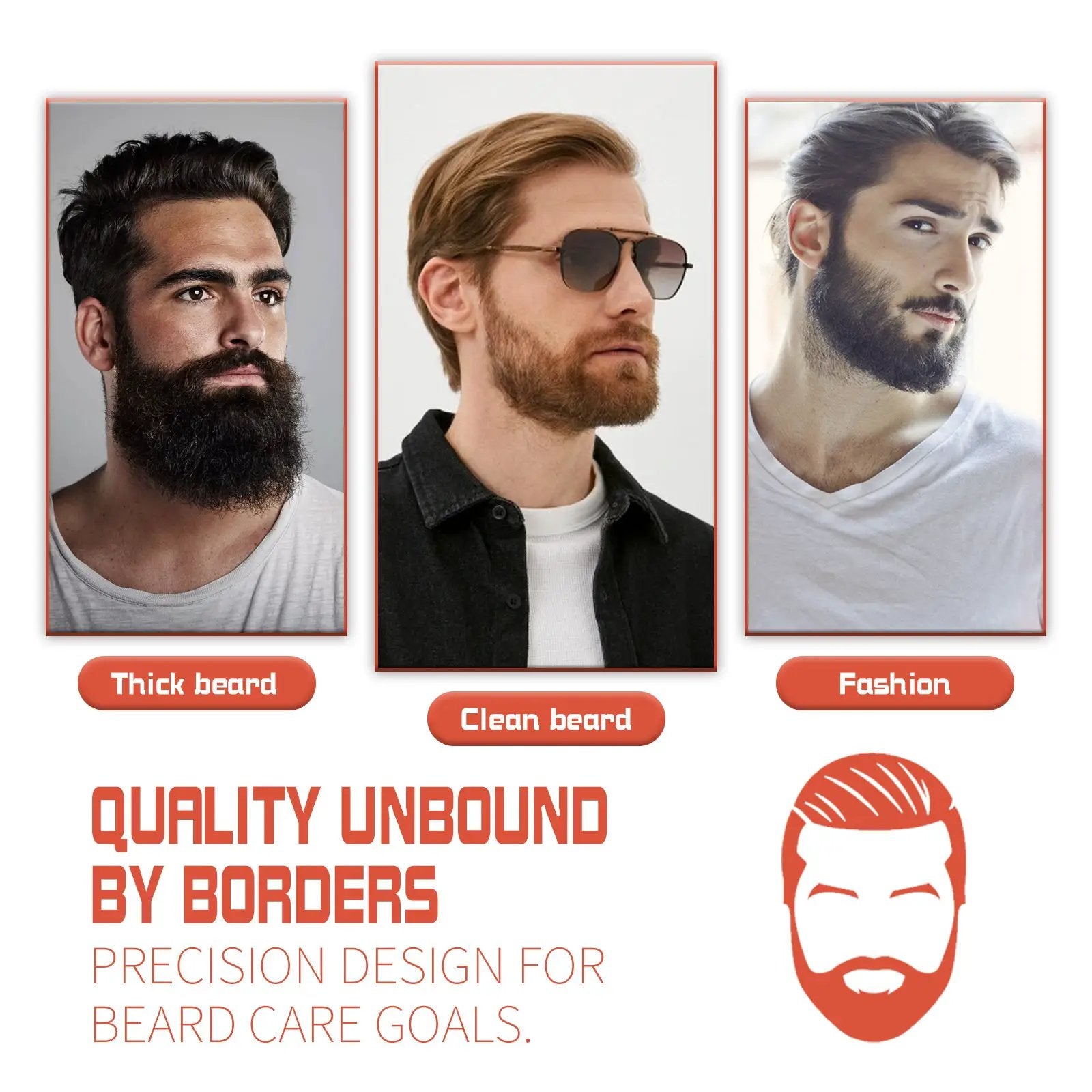 Beard Bushy Roller, Strong Root Moistens Soft Light For Men Nourishing Bushy Growing Beard Comb by eprolo