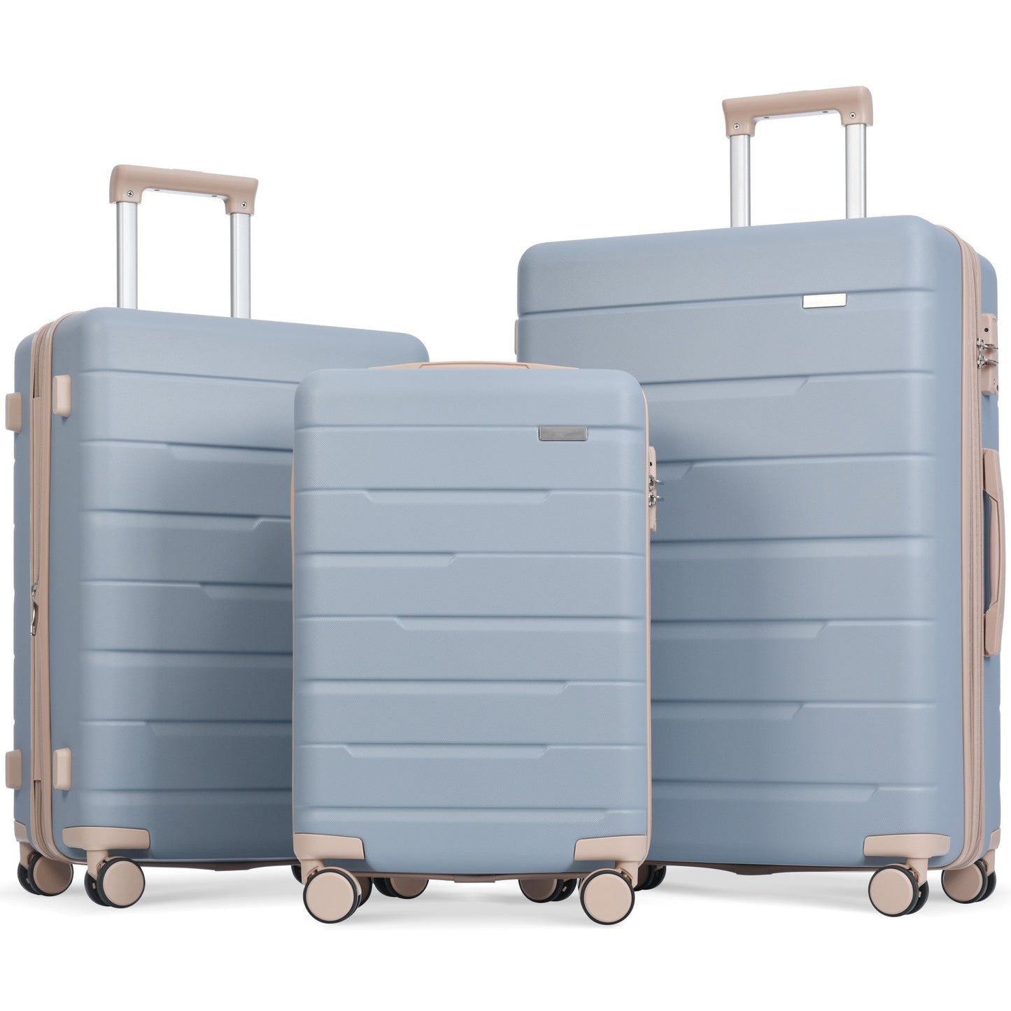 Luggage Sets 3 Piece Suitcase Set 20/24/28 Light Blue