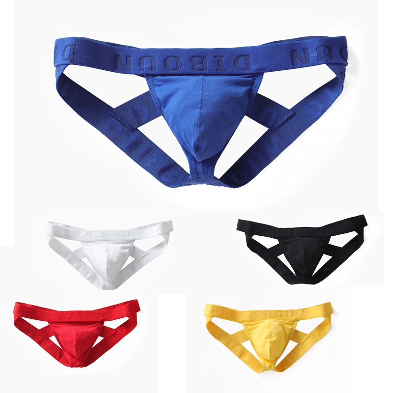 Men's backspace sexy thong low-waist butt-lifting cotton tight-fitting double thong trendy gay underwear.