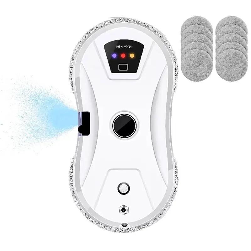 5600Pa smart window cleaning robot by eprolo, ultra-thin white glass cleaner with remote and 4 pads