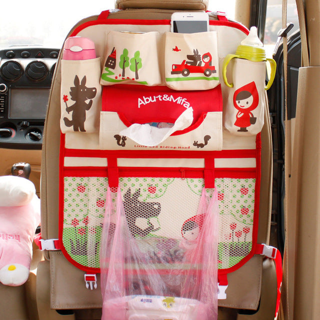 Cartoon diaper baby bag for mom, Car Seat Organizer Thermal Insulated, bolsas maternidade para bebe