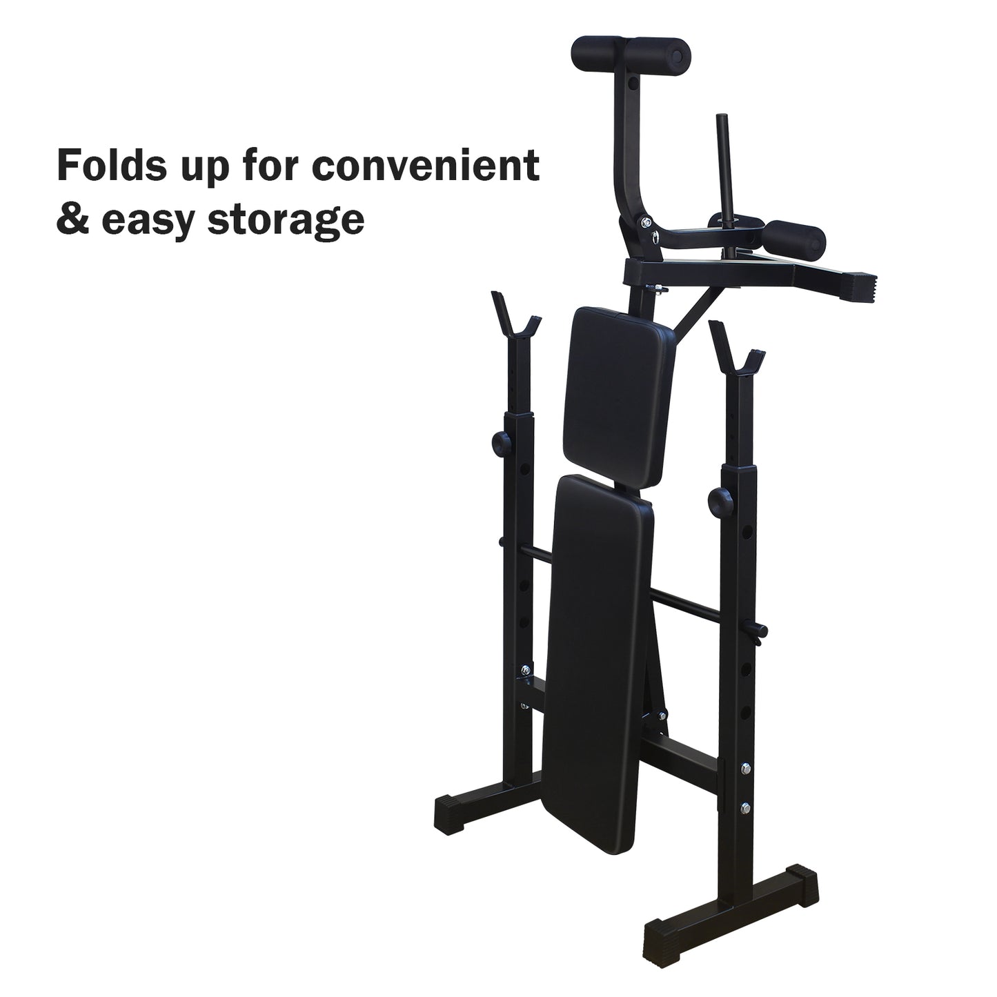 Olympic Weight Bench Bench Press Set with Squat Rack and Bench for Home Gym Full-Body Workout