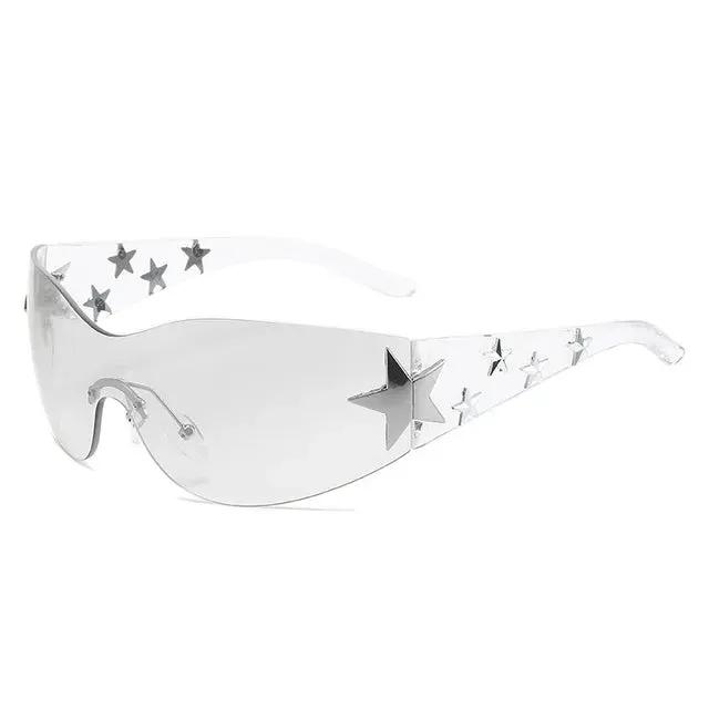 New diamond studded sunglasses five pointed star fashionable glasses by eprolo